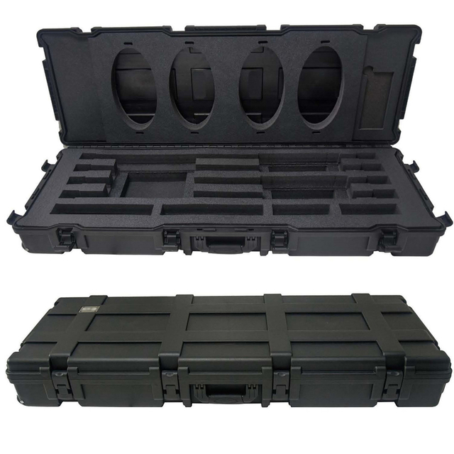 Рифленый компактный длинный футляр с барабанами прямоугольной формы