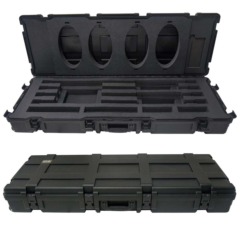 Рифленый компактный длинный футляр с барабанами прямоугольной формы